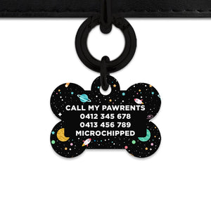 Bailey And Bone Pet ID Tags Space Galaxy Pet Tag