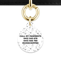 Bailey And Bone Pet ID Tags White And Black Speck Pet Tag
