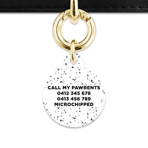 Bailey And Bone Pet ID Tags White And Black Speck Pet Tag