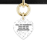 Bailey And Bone Pet ID Tags White And Black Speck Pet Tag