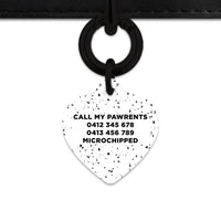 Bailey And Bone Pet ID Tags White And Black Speck Pet Tag
