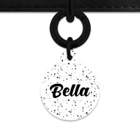 Bailey And Bone Pet ID Tags White And Black Speck Pet Tag