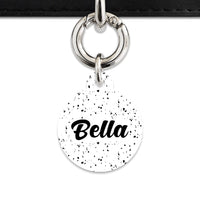 Bailey And Bone Pet ID Tags White And Black Speck Pet Tag
