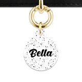 Bailey And Bone Pet ID Tags White And Black Speck Pet Tag