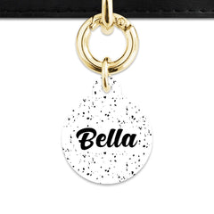 White And Black Speck Pet ID Tag