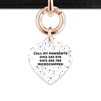 Bailey And Bone Pet ID Tags White And Black Speck Pet Tag