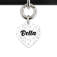 Bailey And Bone Pet ID Tags White And Black Speck Pet Tag