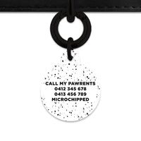Bailey And Bone Pet ID Tags White And Black Speck Pet Tag
