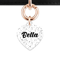 Bailey And Bone Pet ID Tags White And Black Speck Pet Tag