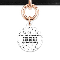 Bailey And Bone Pet ID Tags White And Black Speck Pet Tag