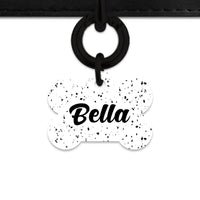 Bailey And Bone Pet ID Tags White And Black Speck Pet Tag