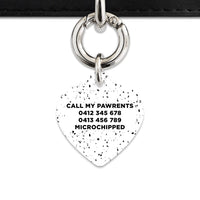 Bailey And Bone Pet ID Tags White And Black Speck Pet Tag