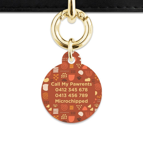 Bailey And Bone Pet Tag Abstract Organic Shapes Pet Tag