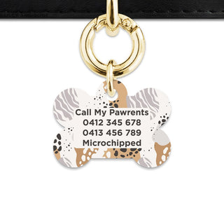 Bailey And Bone Pet Tag Abstract Safari Pattern Pet Tag