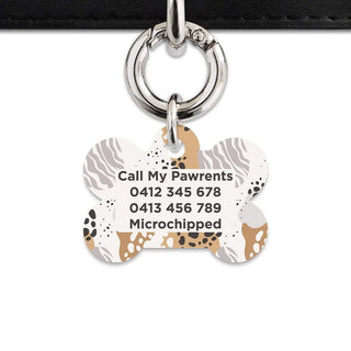 Bailey And Bone Pet Tag Abstract Safari Pattern Pet Tag
