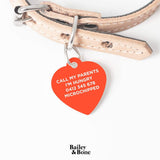 Bailey And Bone Pet Tag Black And Orange Animal Print Pet Tag