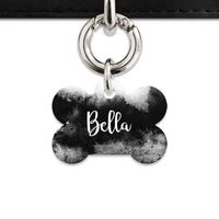 Bailey And Bone Pet Tag Black And White Ink Marble Pet Tag