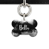 Bailey And Bone Pet Tag Black And White Ink Marble Pet Tag