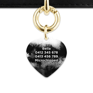 Bailey And Bone Pet Tag Black And White Ink Marble Pet Tag