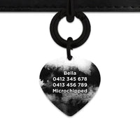 Bailey And Bone Pet Tag Black And White Ink Marble Pet Tag