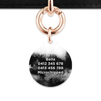Bailey And Bone Pet Tag Black And White Ink Marble Pet Tag