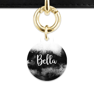 Bailey And Bone Pet Tag Black And White Ink Marble Pet Tag