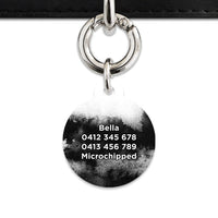Bailey And Bone Pet Tag Black And White Ink Marble Pet Tag