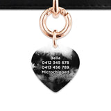 Bailey And Bone Pet Tag Black And White Ink Marble Pet Tag
