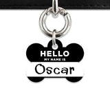 Bailey And Bone Pet Tag Black Hello My Name Is Pet Tag