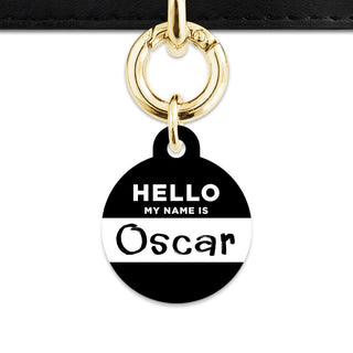 Bailey And Bone Pet Tag Black Hello My Name Is Pet Tag