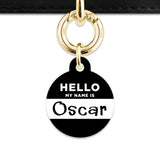 Bailey And Bone Pet Tag Black Hello My Name Is Pet Tag