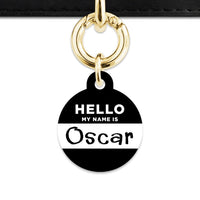 Bailey And Bone Pet Tag Black Hello My Name Is Pet Tag