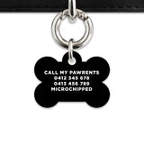 Bailey And Bone Pet Tag Black Hello My Name Is Pet Tag