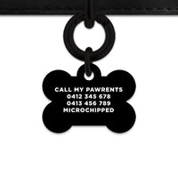 Bailey And Bone Pet Tag Black Hello My Name Is Pet Tag