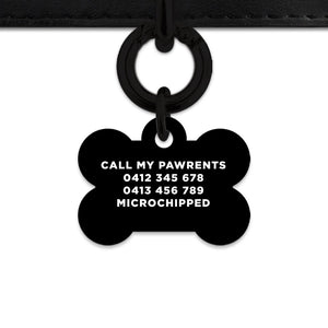 Bailey And Bone Pet Tag Black Hello My Name Is Pet Tag