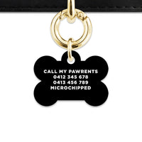 Bailey And Bone Pet Tag Black Hello My Name Is Pet Tag