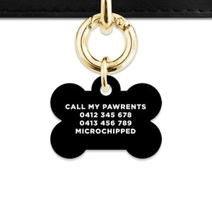 Bailey And Bone Pet Tag Black Hello My Name Is Pet Tag