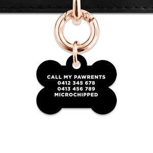 Bailey And Bone Pet Tag Black Hello My Name Is Pet Tag