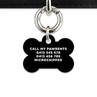 Bailey And Bone Pet Tag Black Hello My Name Is Pet Tag