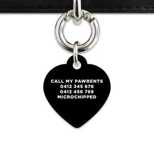 Bailey And Bone Pet Tag Black Hello My Name Is Pet Tag