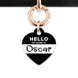 Bailey And Bone Pet Tag Black Hello My Name Is Pet Tag