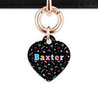 Bailey And Bone Pet Tag Black Pastel Confetti Pet Tag