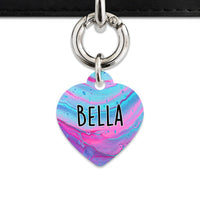 Bailey And Bone Pet Tag Blue And Purple Marble Pet Tag