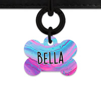 Bailey And Bone Pet Tag Blue And Purple Marble Pet Tag