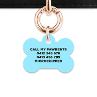 Bailey And Bone Pet Tag Blue Black And White Stripes Pet Tag