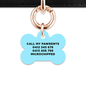 Bailey And Bone Pet Tag Blue Black And White Stripes Pet Tag