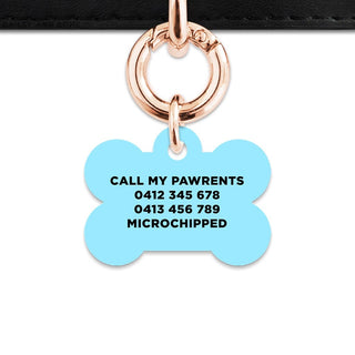 Bailey And Bone Pet Tag Blue Black And White Stripes Pet Tag
