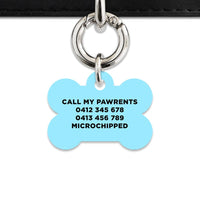 Bailey And Bone Pet Tag Blue Black And White Stripes Pet Tag