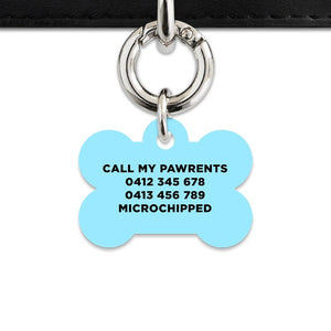 Bailey And Bone Pet Tag Blue Black And White Stripes Pet Tag