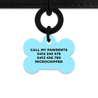 Bailey And Bone Pet Tag Blue Black And White Stripes Pet Tag
